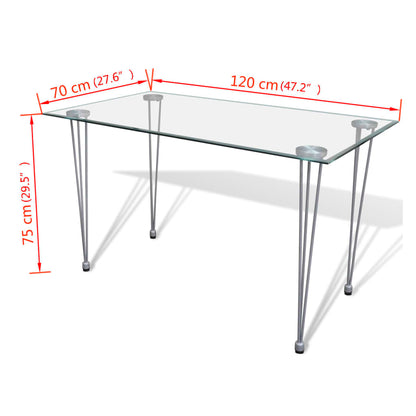 Mesa De Comedor Con Superficie De Vidrio Transparente_2