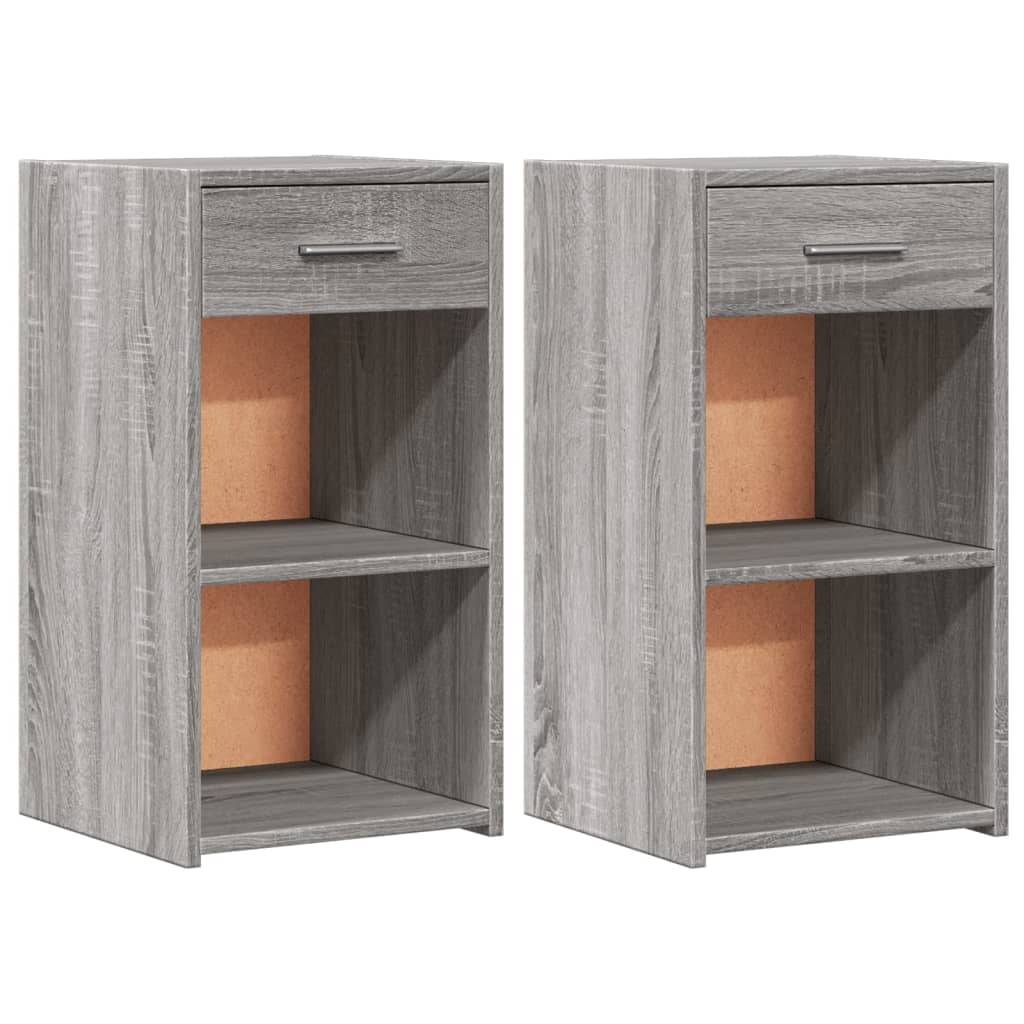 Mesitas Noche 2 Uds Madera Ingeniería Gris Sonoma 35x34x65 Cm_0