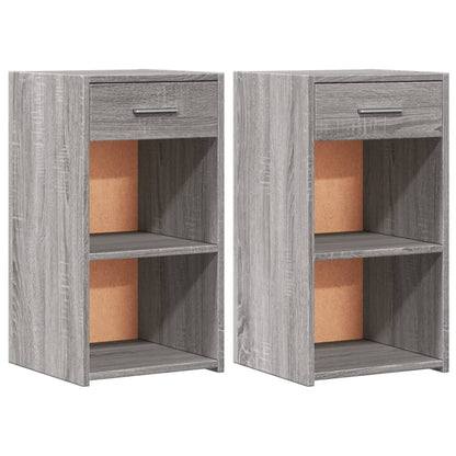 Mesitas Noche 2 Uds Madera Ingeniería Gris Sonoma 35x34x65 Cm_0