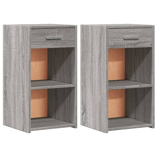 Mesitas Noche 2 Uds Madera Ingeniería Gris Sonoma 35x34x65 Cm_0