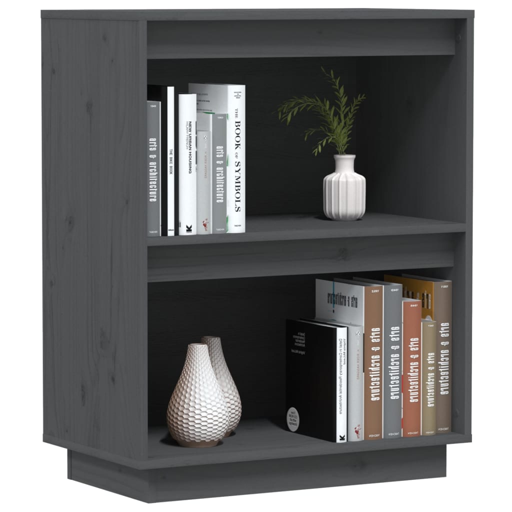 Mesa Consola De Madera Maciza De Pino Gris 60x34x75 Cm / Vetonek_3