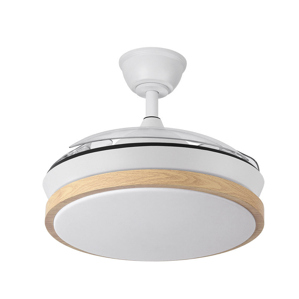Ventilador Dc Evros Blanc/hay 72w 6120lm 91d 3aspas Desplegables 3000-4000-6000k Remoto, Temporizador, Memoria_1