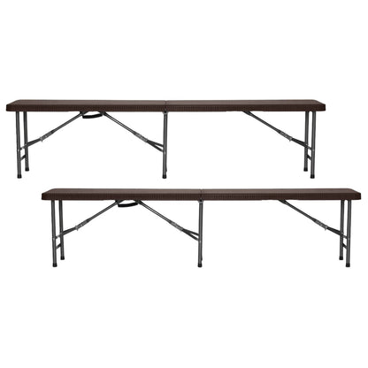 Pack 2 Bancos Plegables Catering 180x30x43cm O91_0