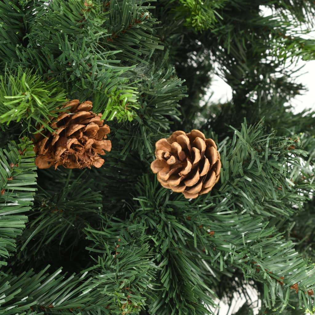 Vidaxl Árbol De Navidad Artificial Con Piñas Verde 180 Cm_4