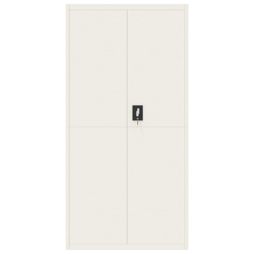 Armario Archivador De Acero Blanco 90x40x180 Cm_2