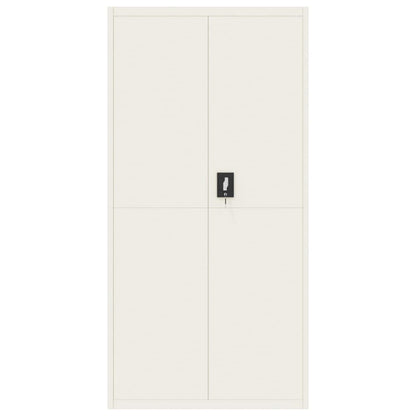 Armario Archivador De Acero Blanco 90x40x180 Cm_2