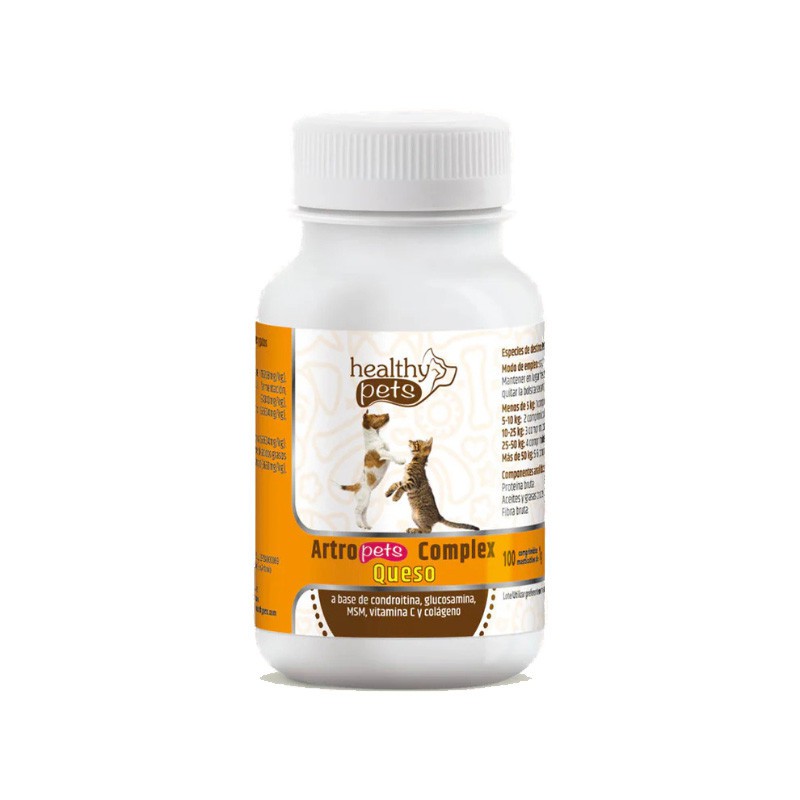 Artropets Complex Articulaciones Queso 100 Comprimidos Masticables 1g Healthy Pets_0