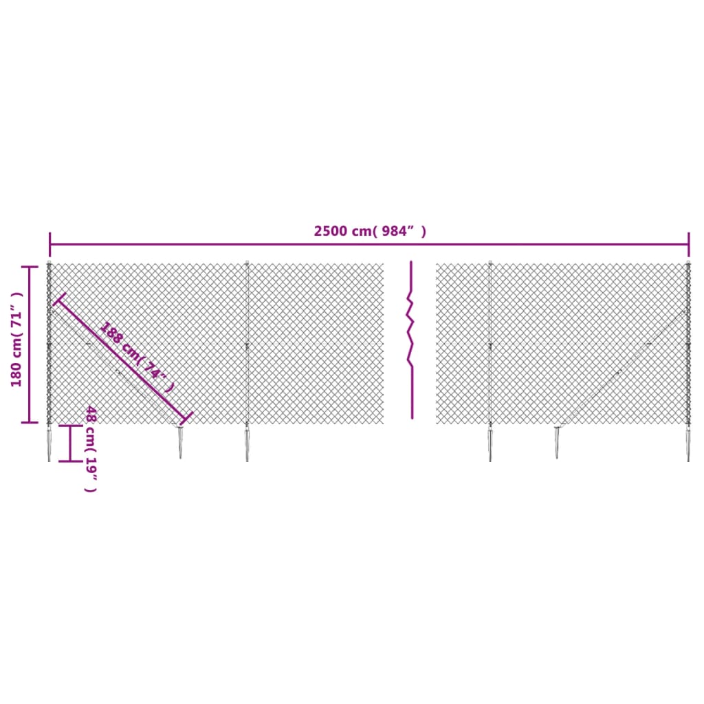Cerca De Alambre Con Pinchos De Anclaje Verde 1,8x25 M / Vetonek_2