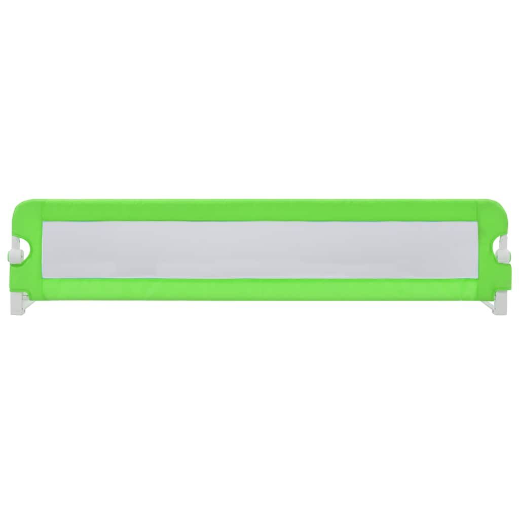 Vidaxl Barandilla De Seguridad Cama De Niño Poliéster Verde 180x42 Cm_2