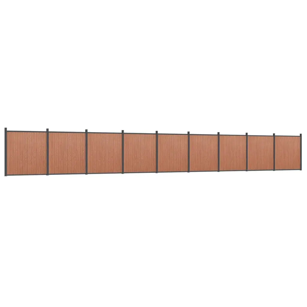 Panel De Valla Wpc Marrón 1564x186 Cm / Vetonek_1