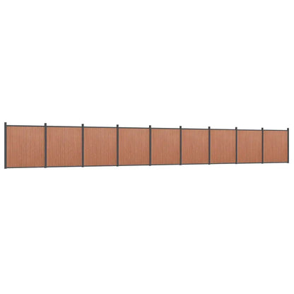 Panel De Valla Wpc Marrón 1564x186 Cm / Vetonek_1