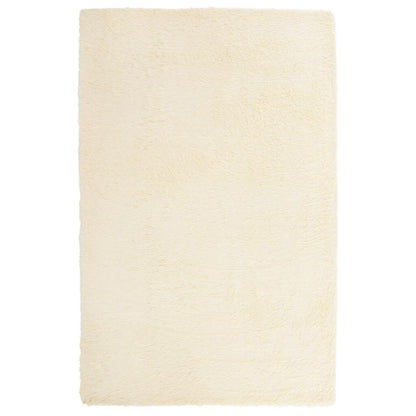 Vidaxl Alfombra Peluda De Pelo Largo Navarra Crema 130x200cm Poliéster_0