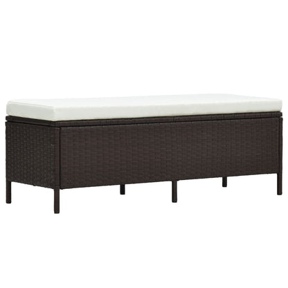 Vidaxl Set Muebles De Jardín 3 Pzas Y Cojines Ratán Sintético Marrón_3