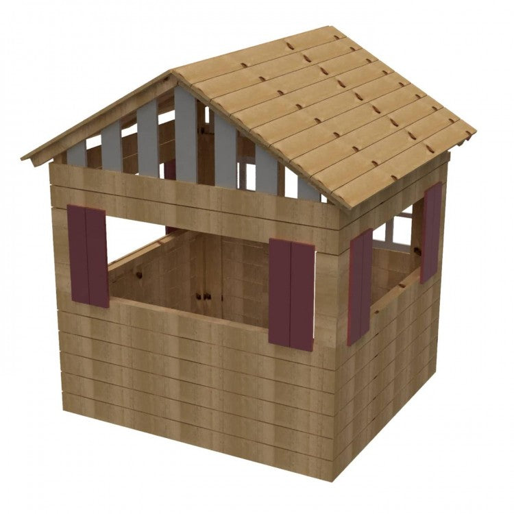 Casita De Madera Masgames Lollipop Xl Horeca Rosa.