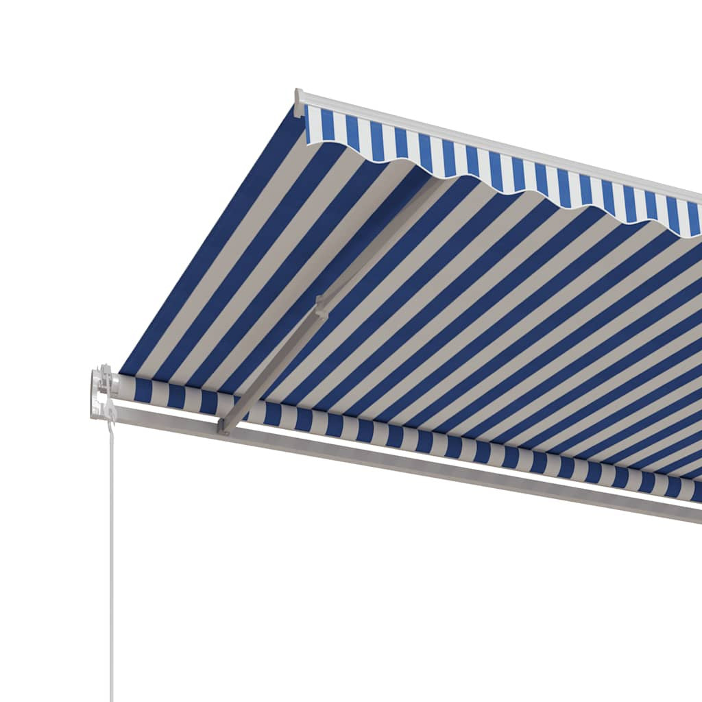 Vidaxl Toldo Automático Retráctil Azul Y Blanco 600x300 Cm_3