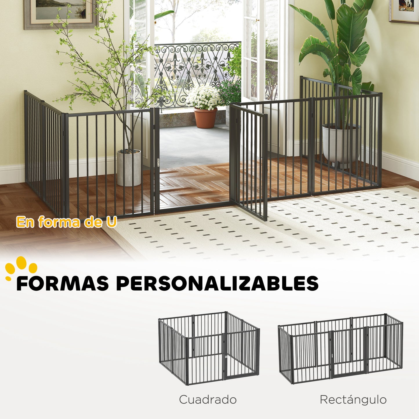 Pawhut Parque Para Perros De 8 Paneles_4