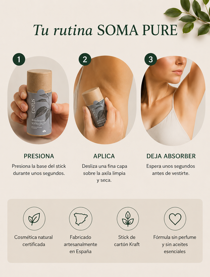 Desodorante sólido natural sin perfume para piel sensible | SOMA PURE 80 ml_4