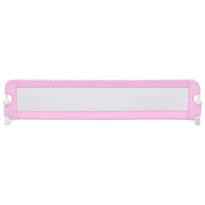 Vidaxl Barandilla De Seguridad Cama De Niño Poliéster Rosa 180x42 Cm_2