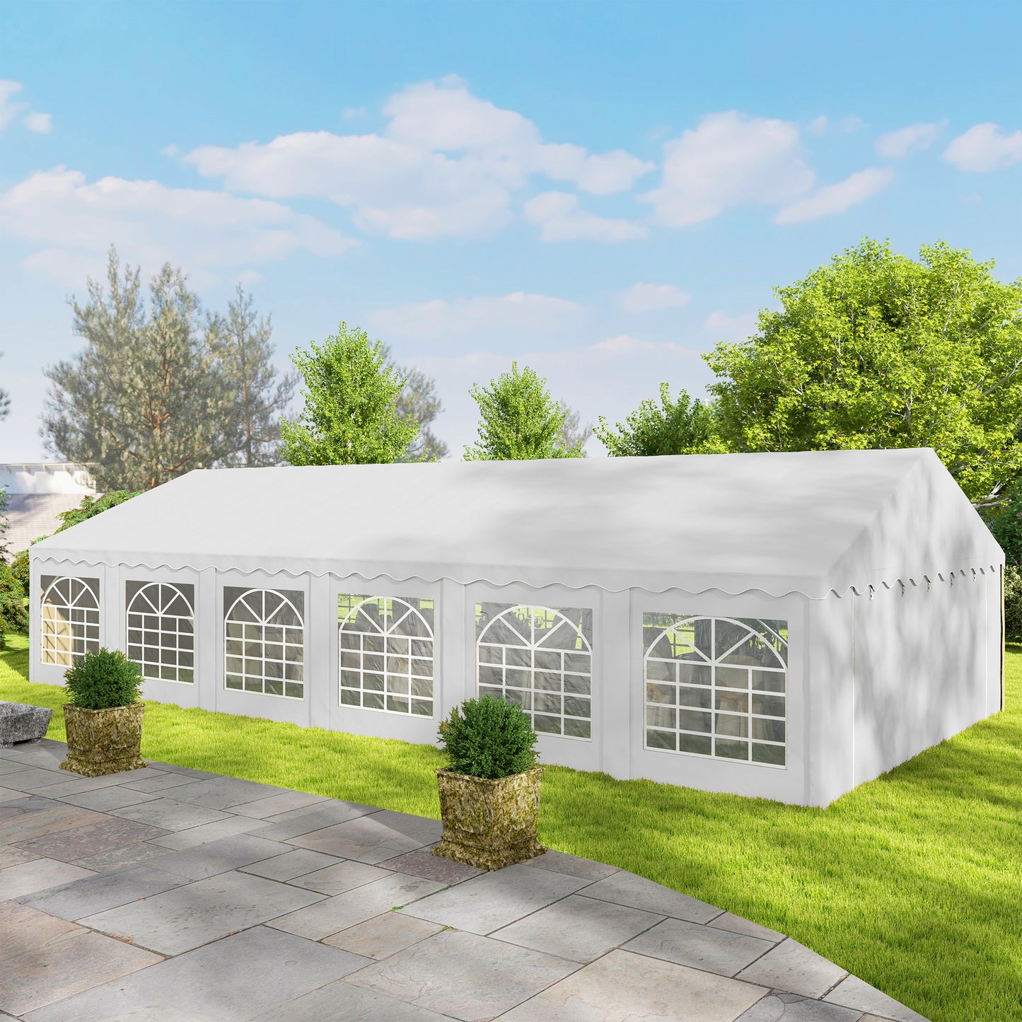 Outsunny Carpa Para Fiesta 12x6 M Outsunny Carpa Para Fiesta 12x6 M Blanco_3