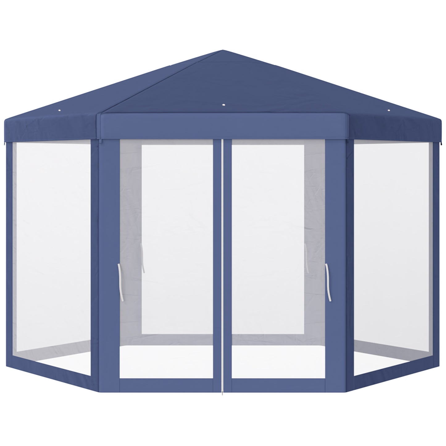 Outsunny Carpa Jardín Cenador Hexágonal Pabellón Gazebo Con Mosquitera 3 Color_0