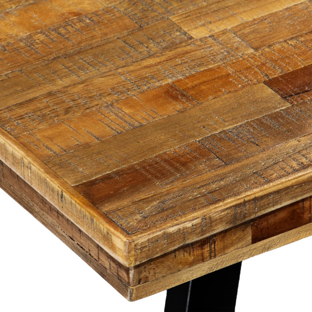 Mesa De Comedor De Teca Reciclada Y Acero 180x90x76 Cm_3