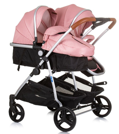 Carrito De Bebé Gemelar Dúo Smart Con 2 Grupo 0+ Flamingo_1