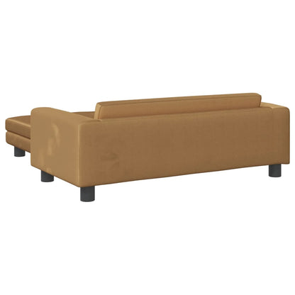 Cama Para Perros Con Extensión Terciopelo Marrón 100x50x30 Cm / Vetonek_4