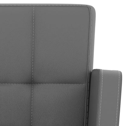 Taburetes De Cocina 2 Unidades Cuero Sintético Gris_5