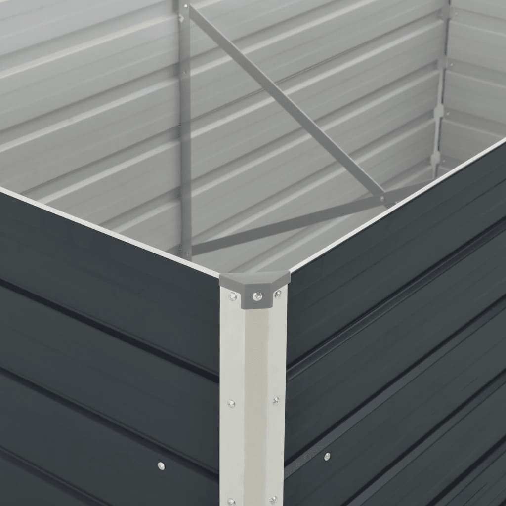 Jardinera Elevada Acero Galvanizado Gris Antracita 160x80x77cm_5