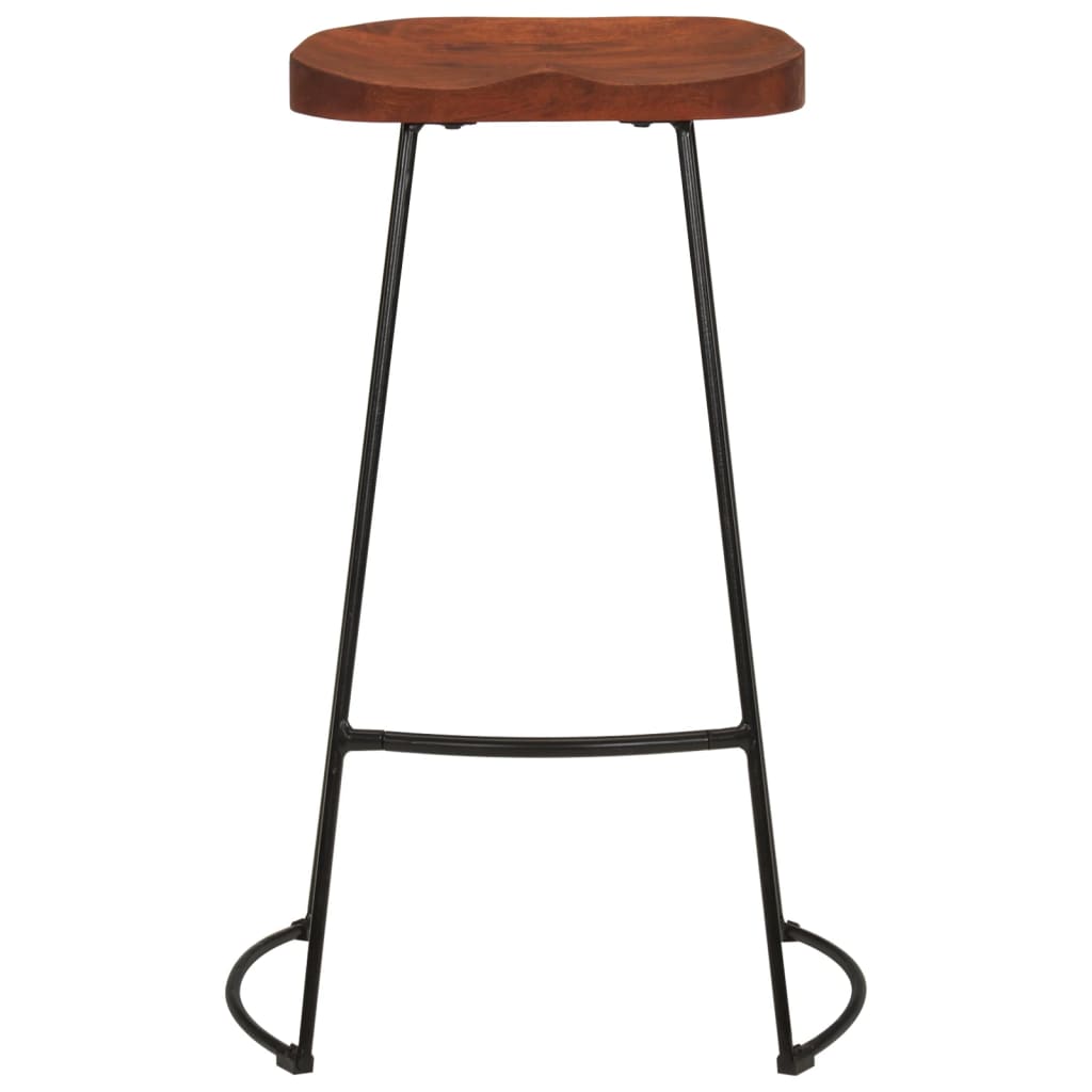 Taburetes De Bar Gavin 2 Uds Madera Mango Maciza 50x40x78 Cm_2