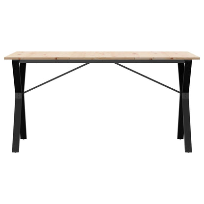 Mesa De Comedor Marco Y Madera Maciza Pino Y Acero 160x80x75cm_2