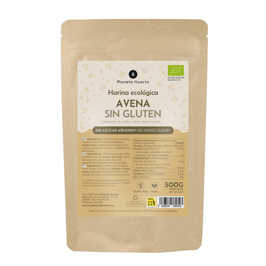 Harina de Avena Sin Gluten ECO Planeta Huerto  500 g