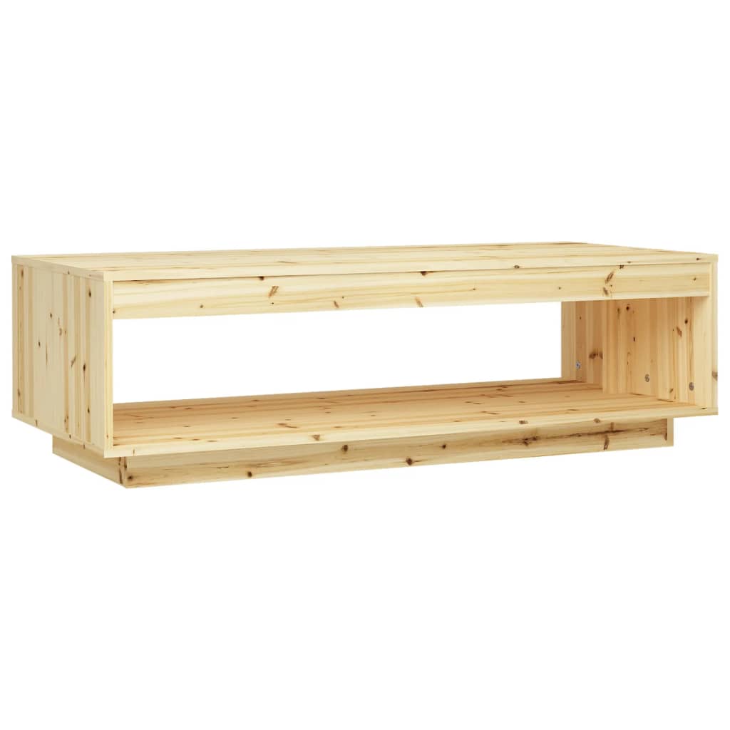 Mesa De Centro De Madera Maciza De Abeto 110x50x33,5 Cm_0