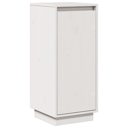Aparador De Madera Maciza De Pino Blanco 31,5x34x75 Cm / Vetonek_3