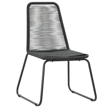 Vidaxl Set De Comedor De Jardín De 5 Piezas Pvc Ratán Negro_4