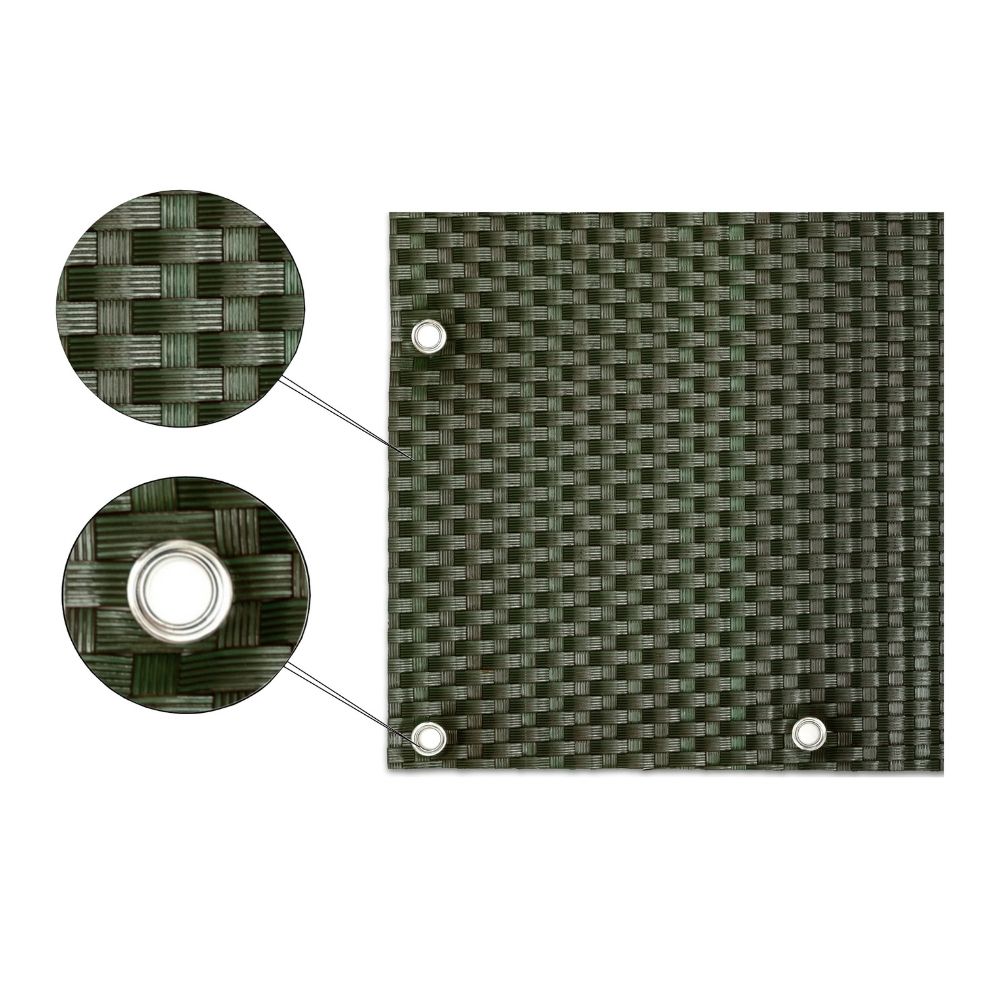 Panel De Ratán Para Balcón O Valla (verde) 100x500 Cm_0