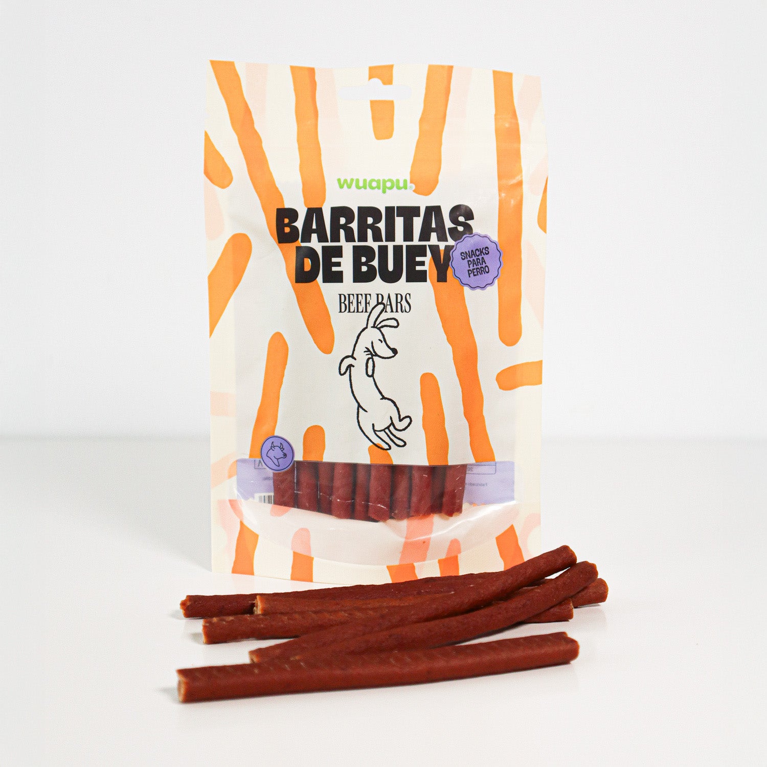 Snack Para Perro En Barritas Semihúmedas De Cordero 12 Paq X (100gr) Wuapu_2