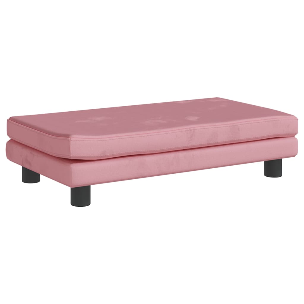 Cama Para Perros Con Extensión Terciopelo Rosa 100x50x30 Cm / Vetonek_3