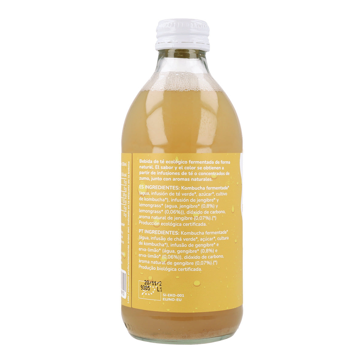 Pack 6x Kombucha ECO Jengibre y lemongrass Planeta Huerto 330 ml