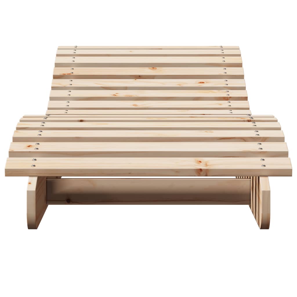 Tumbona De Madera Maciza De Pino 205x60x31,5 Cm / Vetonek_3