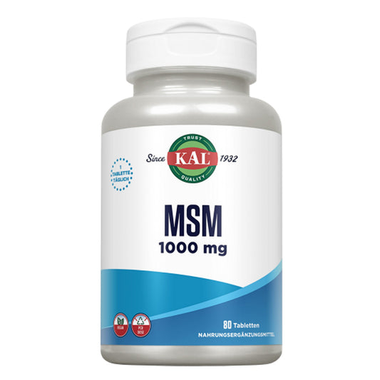 MSM 1000 mg, Kal, 80 comprimidos