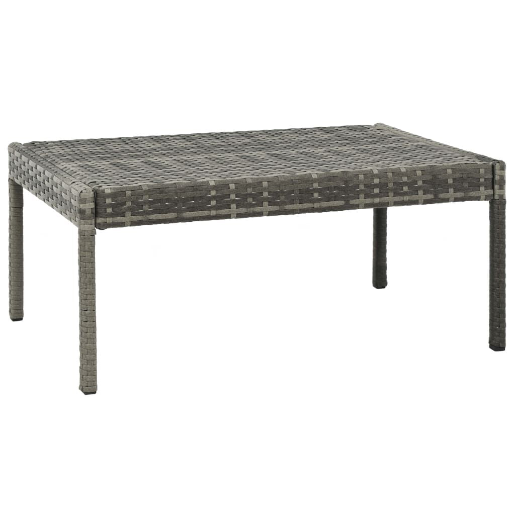 Vidaxl Set De Muebles De Jardín 3 Pzas Y Cojines Ratán Sintético Gris_4