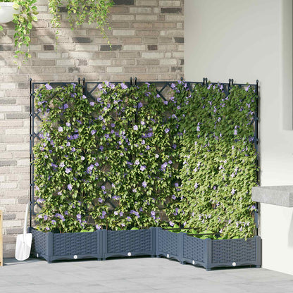 Macetero De Jardín 5 Uds. Gris 120 X 120 X 125,5 Cm Pp_1