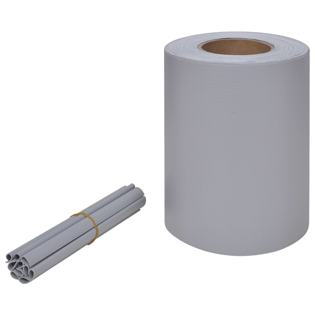Panel De Valla De Pvc Gris Claro 70x0,19 M / Vetonek_3
