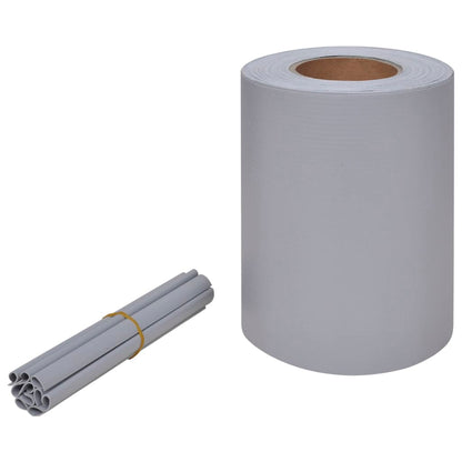 Panel De Valla De Pvc Gris Claro 70x0,19 M / Vetonek_3