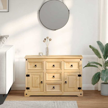 Aparador Corona Madera Maciza De Pino 115x40x76 Cm / Vetonek_4