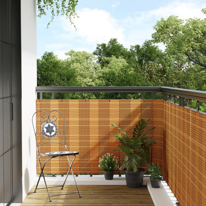 Toldo Para Balcón Ratán Sintético Marrón Claro 400x80 Cm / Vetonek_2