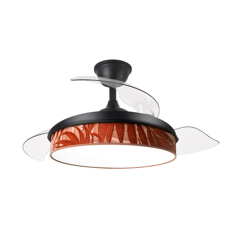 Ventilador Dc Moda 72w Negro/hoja Caldera 91d 3aspas 7200lm 3000k, 4000k, 6000k Remoto+ Memoria+ Temporizador_1