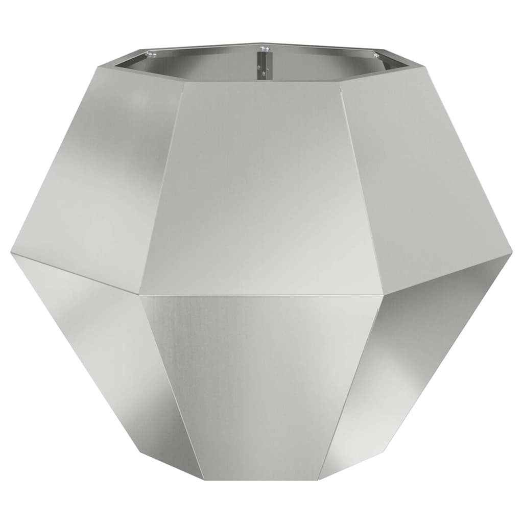 Jardinera 2 Uds. Plateado 75 X 75 X 60 Cm Acero Galvanizado_5
