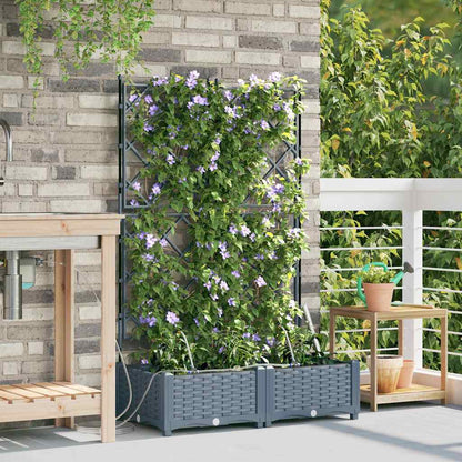 Macetero De Jardín 2 Uds. Gris Claro 80 X 40 X 126 Cm Pp_1